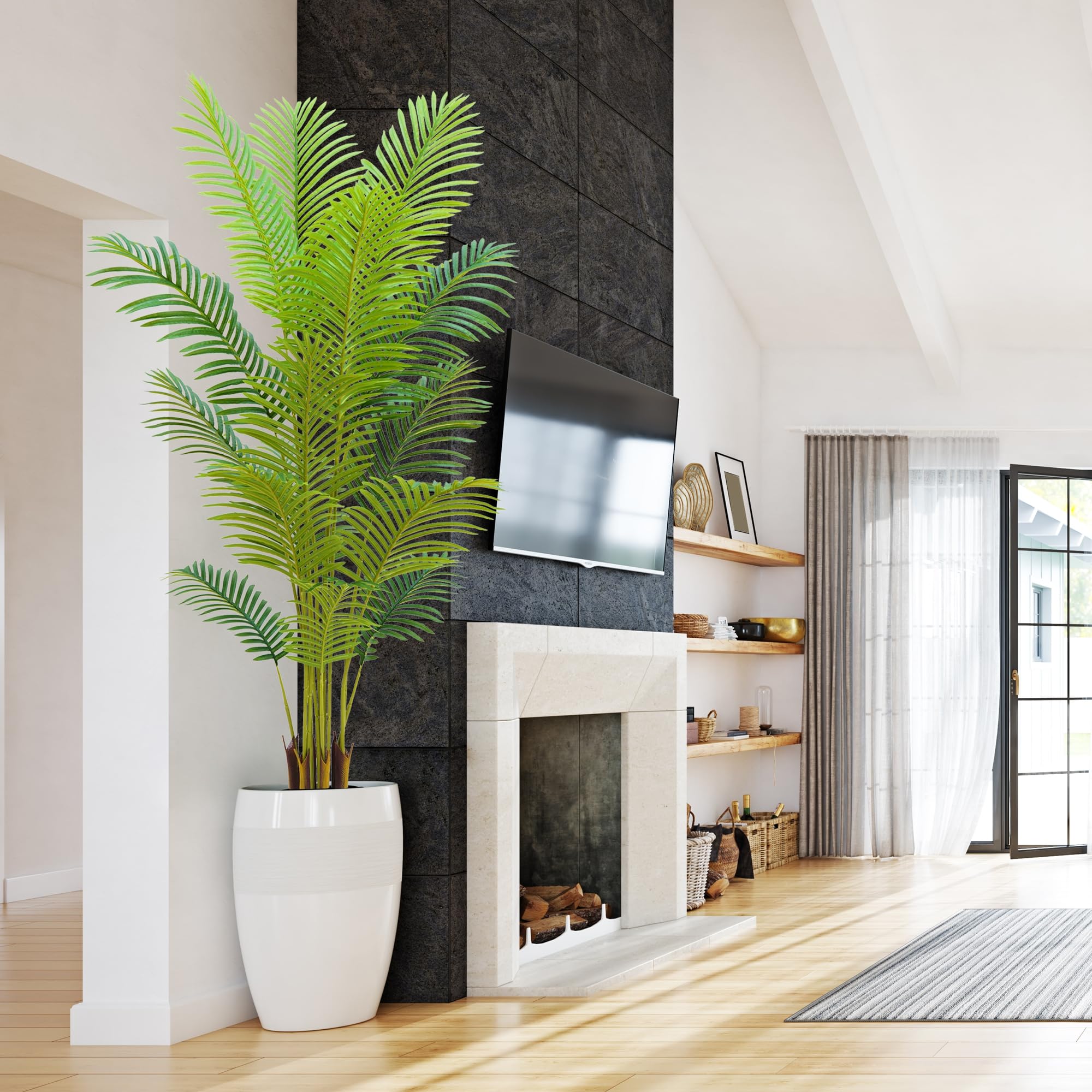 HZXGCP Artificial Palm Tree 6ft,Tall Faux Plant for Decor Indoor